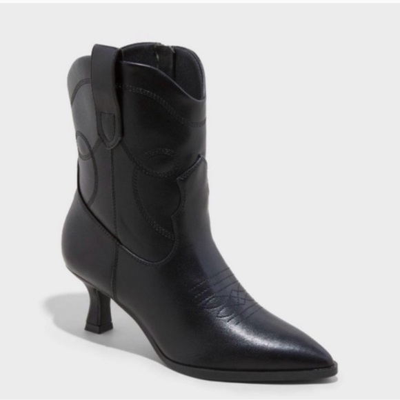 Universal thread Jenson boots Black Heeled Ankle Boots 7.5 NEW - Picture 1 of 6